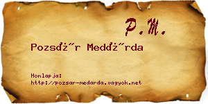 Pozsár Medárda névjegykártya